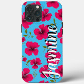 Coques Case-Mate iPhone Nom personnalisé Tropical Bold Flower - Téléphone (Verso)