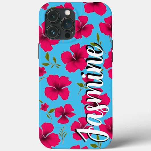 Coques Case-Mate iPhone Nom personnalisé Tropical Bold Flower - Téléphone  (Verso)