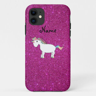 Etui iPhone Case-Mate Nom personnalisé unicorn rose parties scintillant