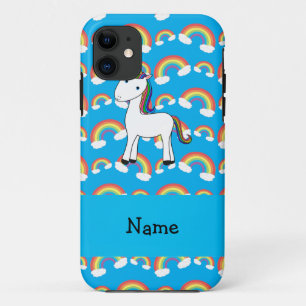 Case-Mate iPhone Case Nom personnalisé unicorne bleu arc-en-ciel