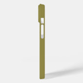 Coques Case-Mate iPhone Nom personnalisé vert décalé solide (Verso / Gauche)