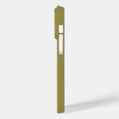 Coques Case-Mate iPhone Nom personnalisé vert décalé solide (Verso / Gauche)