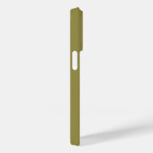 Coques Case-Mate iPhone Nom personnalisé vert décalé solide (Verso / Droite)