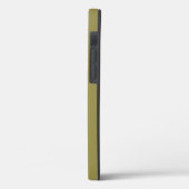 Coques Case-Mate iPhone Nom personnalisé vert décalé solide (Verso / Gauche)