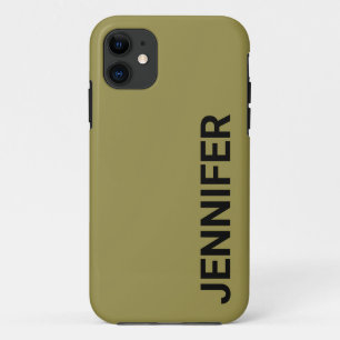 Case-Mate iPhone Case Nom personnalisé vert décalé solide