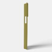 Coques Case-Mate iPhone Nom personnalisé vert décalé solide (Verso / Droite)