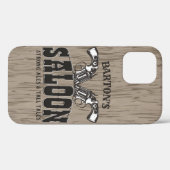 Coques Case-Mate iPhone NOM PERSONNALISÉ Wild West Gun Revolver Saloon (Verso (horizontal))