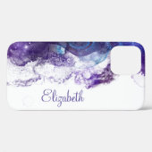 Coques Case-Mate iPhone Nom Purple Blue Galaxy (Verso (horizontal))
