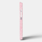 Coques Case-Mate iPhone Nom rose à motif fleur sauvage damassé (Verso / Gauche)