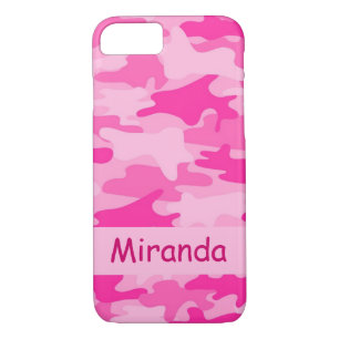 Coque Case-Mate Pour iPhone Nom rose de camouflage de Camo personnalisé