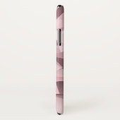 Coques Case-Mate iPhone Nom rose élégant Motif géométrique polygonal (Dos/Droite)