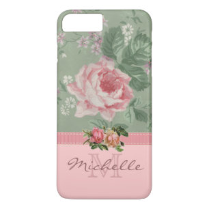 Case-Mate iPhone Case Nom rose floral rose vintage élégant de monogramme