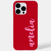 Coques Case-Mate iPhone Nom rose gras coloré rouge (Verso)