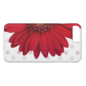 Coques Case-Mate iPhone Nom rouge de coutume de marguerite de point de (Dos (Horizontal))