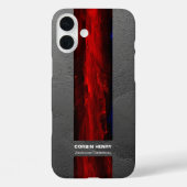 Coques Case-Mate iPhone Nom Rouge Texturé Abstrait (Verso)