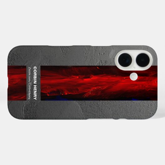 Coques Case-Mate iPhone Nom Rouge Texturé Abstrait (Verso (horizontal))
