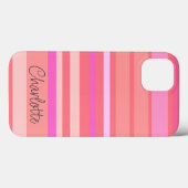 Coques Case-Mate iPhone Nom | Script à bande rose (Verso (horizontal))
