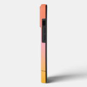 Coques Case-Mate iPhone Nom Script Texte Monogramme Dégradé Ombre Orange (Verso / Gauche)
