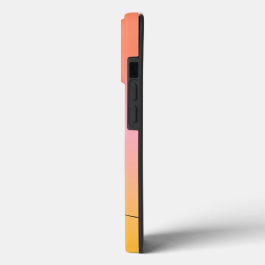 Coques Case-Mate iPhone Nom Script Texte Monogramme Dégradé Ombre Orange (Verso / Gauche)