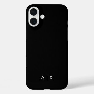 Coques iPhone 16 Plus Nom simple de couple monogrammé