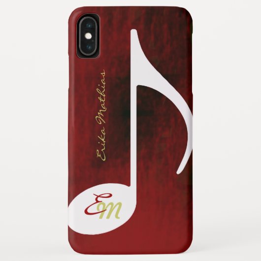 Coques Case-Mate iPhone Nom sur une note de musique (Dos)