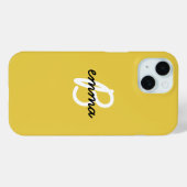 Coques Case-Mate iPhone Nom tendance | Mustard Jaune Moderne (Verso (horizontal))