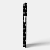 Coques Case-Mate iPhone Nom, texte, motif noir blanc (Verso / Droite)