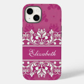 Coques Case-Mate iPhone Nom tourbillon Damask rose (Verso)