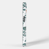 Coques Case-Mate iPhone Nom Turquoise botanique diagonale Motif floral (Verso / Droite)