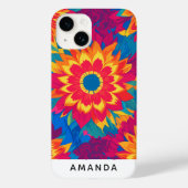 Coques Case-Mate iPhone Nom unique personnalisable Design floral élégant (Verso)