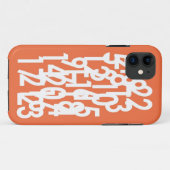 Coques Case-Mate iPhone nombres de motif (Dos (Horizontal))