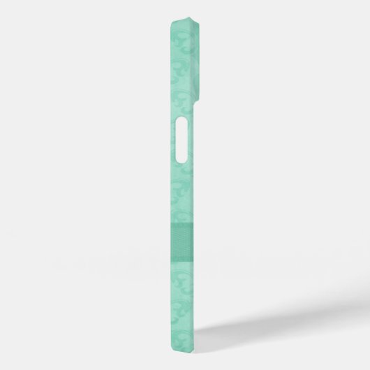 Coques Case-Mate iPhone Nommé Fleur de Lis damask menthe vert (Verso / Droite)