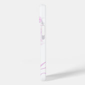 Coques Case-Mate iPhone Nommé rayonnant orchidée art rose floral (Verso / Gauche)