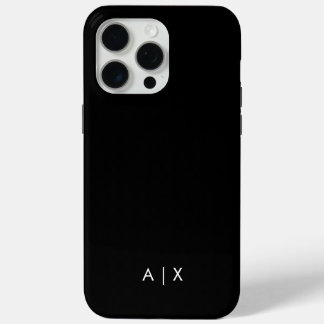 Coque iPhone 15 Pro Max Noms de couple simples monogrammés