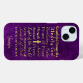 Coques Case-Mate iPhone Noms de Jésus Purple Téléphone Case (Verso (horizontal))