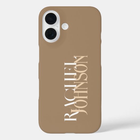 Coques Case-Mate iPhone Noms personnalisés beige (Verso)