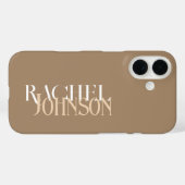 Coques Case-Mate iPhone Noms personnalisés beige (Verso (horizontal))