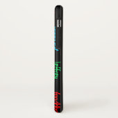 Coques Case-Mate iPhone Noms répétitifs uniques amusants sur noir, personn (Dos/Gauche)