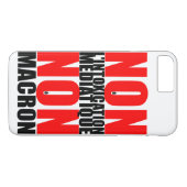 Coques Case-Mate iPhone Non à l'INTOXICATION MEDIATIQUE NON À MACRON iP (Dos (Horizontal))