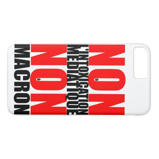 Coques Case-Mate iPhone Non à l'INTOXICATION MEDIATIQUE NON À MACRON iP (Dos (Horizontal))