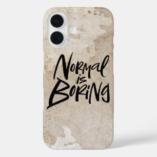 Coques iPhone 16 NORMAL EST EN TRAIN D'ÉLEVER Calligraphie Grunge
