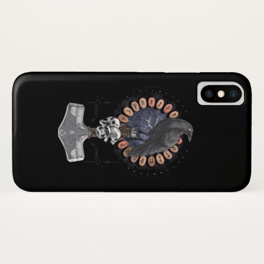Coques Case-Mate iPhone Norse Viking Raven Hammer (Dos (Horizontal))
