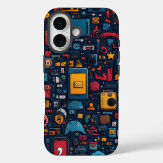 Coques iPhone 16 Nostalgie Dump Grafitti Téléphone Case