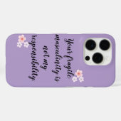 Coques Case-Mate iPhone 🔥 Not My Responsibility – Bold Feminist Stateme (Verso (horizontal))