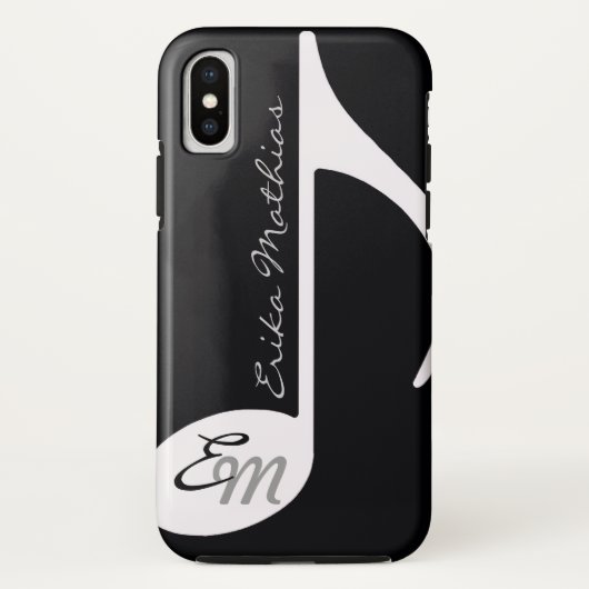 Coques Case-Mate iPhone note de musique casemate avec nom (Dos)