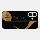 Coques Case-Mate iPhone note de musique couleur bois avec nom (Verso (horizontal))