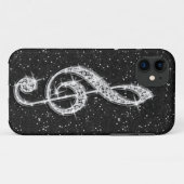 Coques Case-Mate iPhone Note de Musique Diamantée Pailletée Brillante Impr (Dos (Horizontal))