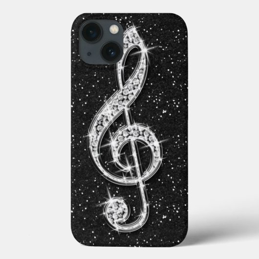 Coques Case-Mate iPhone Note de Musique Diamantée Pailletée Brillante Impr (Verso)