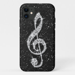 Coque Case-Mate Pour iPhone Note de Musique Diamantée Pailletée Brillante Impr