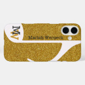 Coques Case-Mate iPhone note de musique personnalisée faux or (Verso (horizontal))
